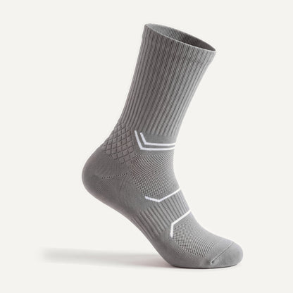 Crew Compression Socks in Grey, side view