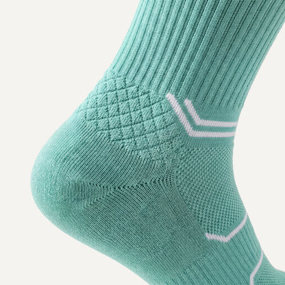 Crew Compression Socks in Mint Green, close-up of the knit