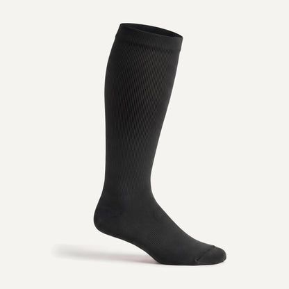 Knee-High Compression Socks in Black, side view