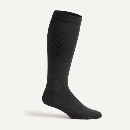 Knee-High Compression Socks in Black, side view