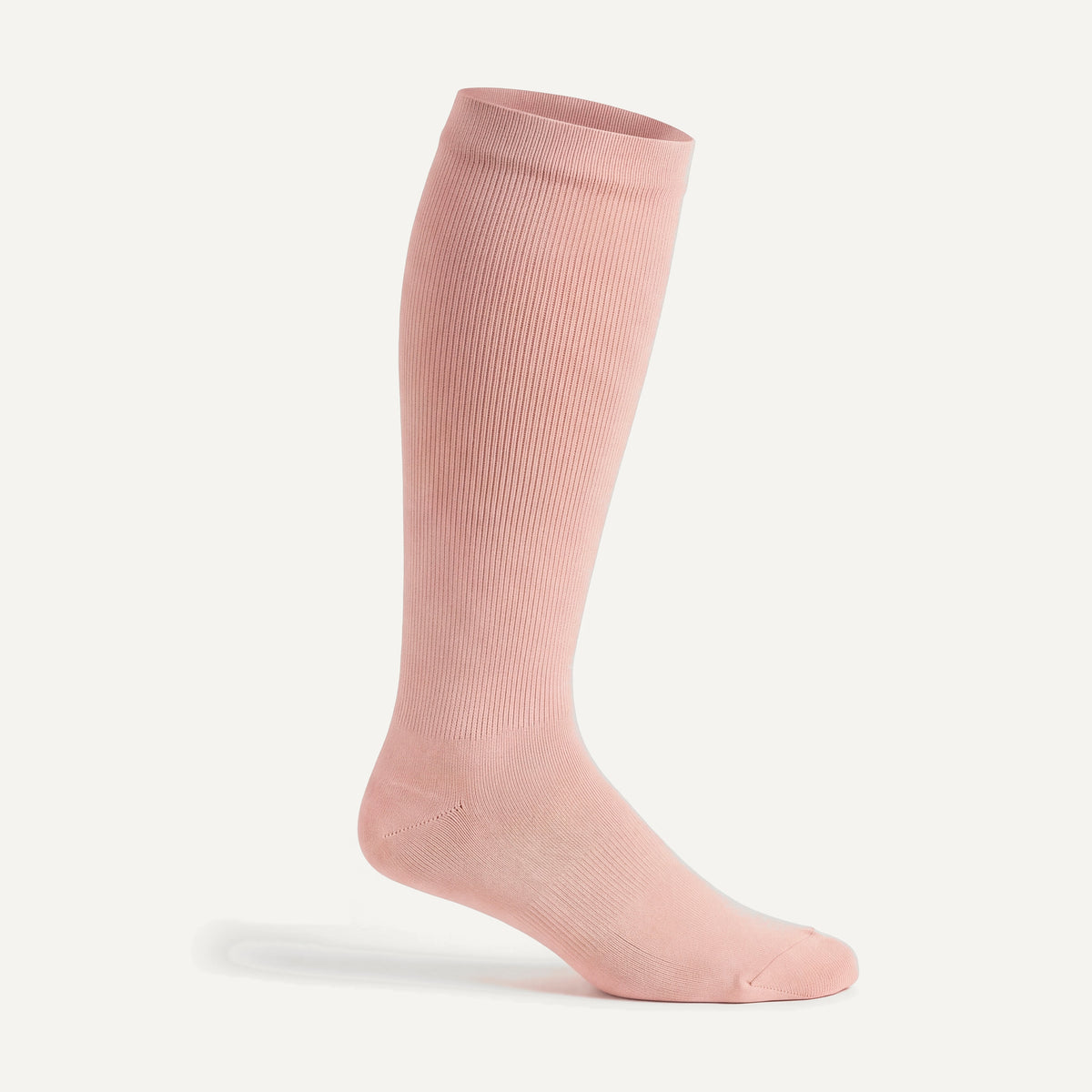 Knee-High Compression Socks in Blush, side view
