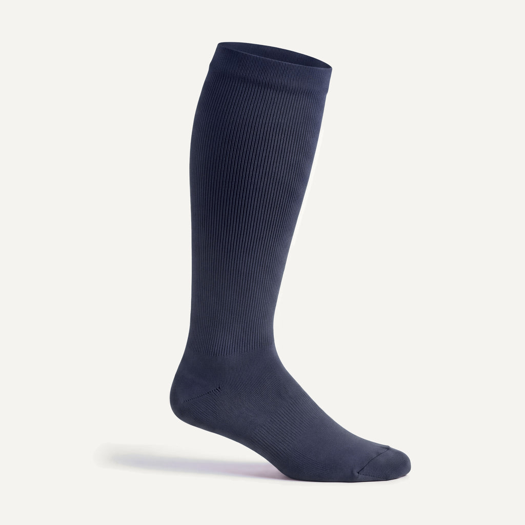 Knee-High Compression Socks in Midnight, side view