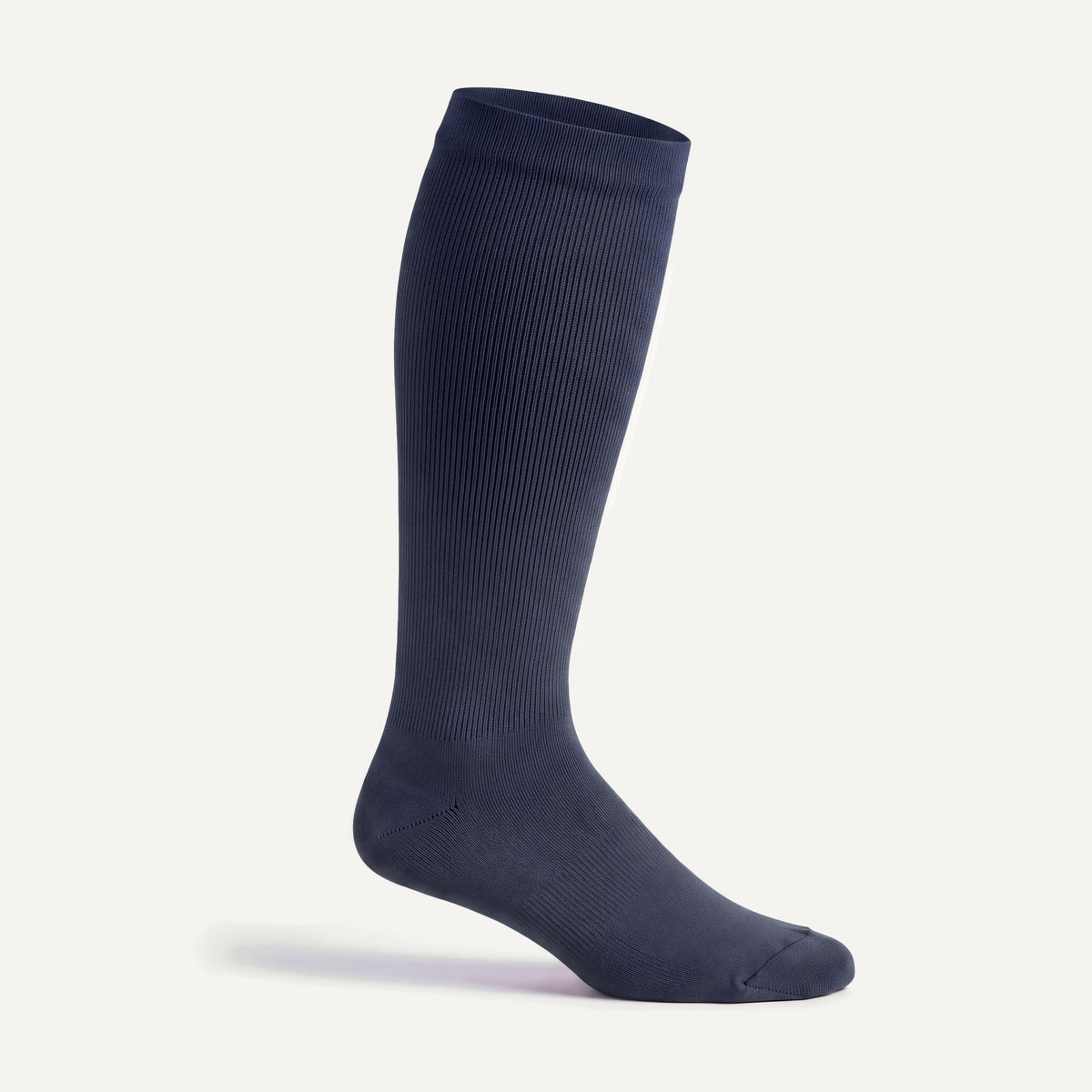 Knee-High Compression Socks in Midnight, side view
