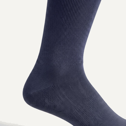 Knee-High Compression Socks in Midnight, close-up of the knit