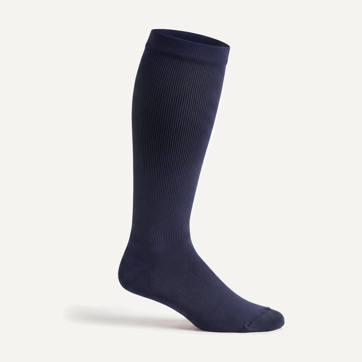 Knee-High Compression Socks in Navy, side view