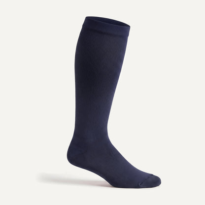 Knee-High Compression Socks in Navy, side view