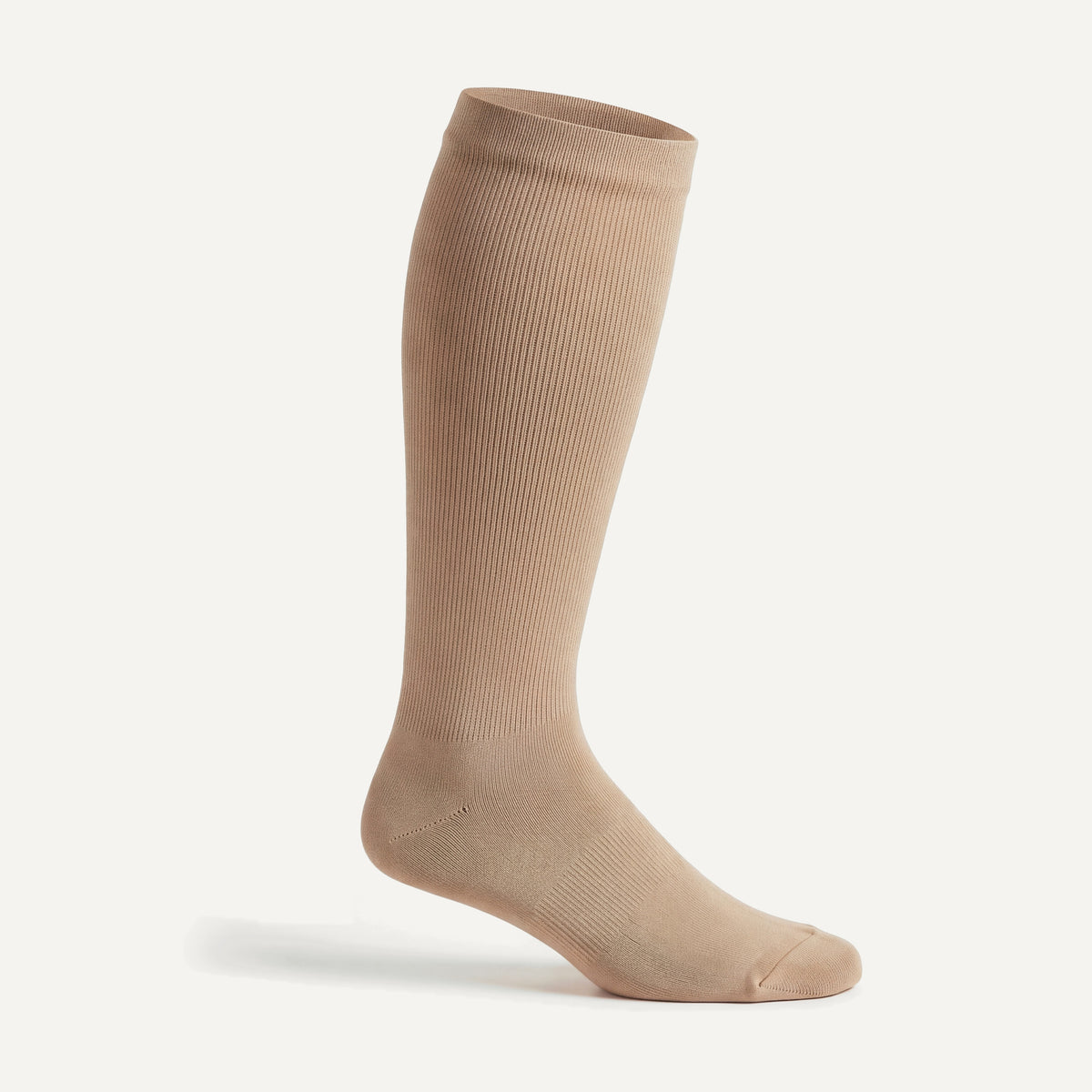 Knee-High Compression Socks in Nude, side view