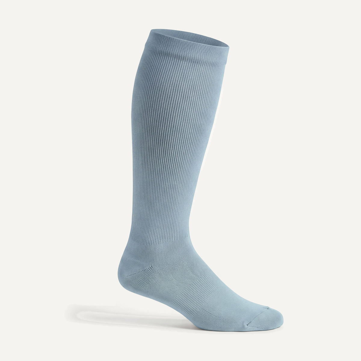 Knee-High Compression Socks in Powder Blue, side view