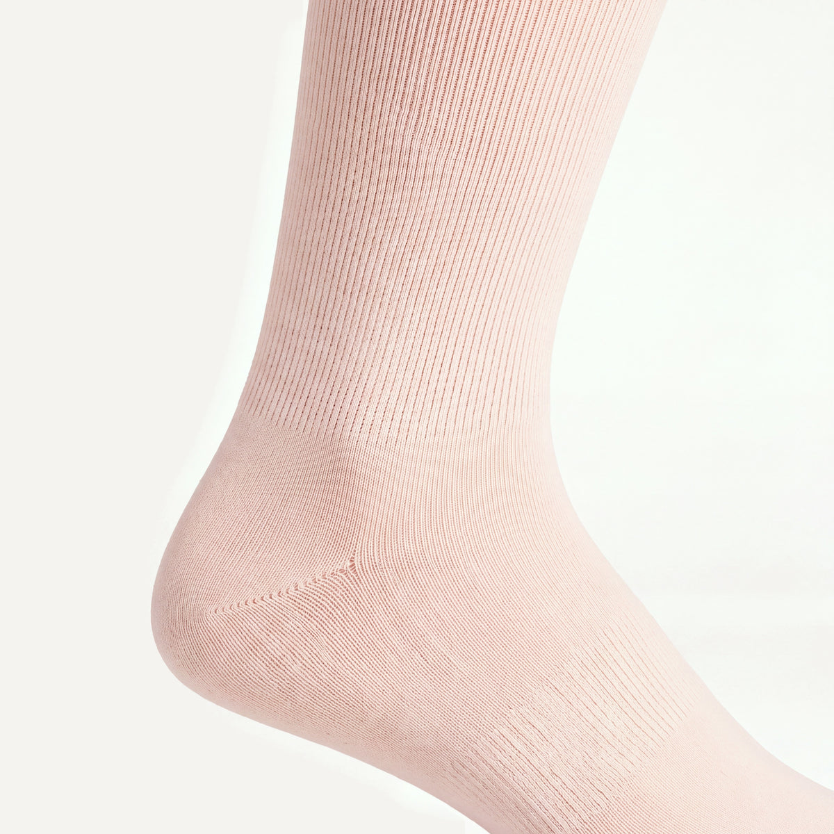Knee-High Compression Socks in Shell, close-up of the knit