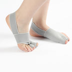 Bunion Gel Sleeves in Grey, toe loop between the big and second toe