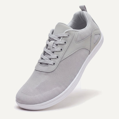 Ogni Vie in Grey, standing on the toe, top view of the laces