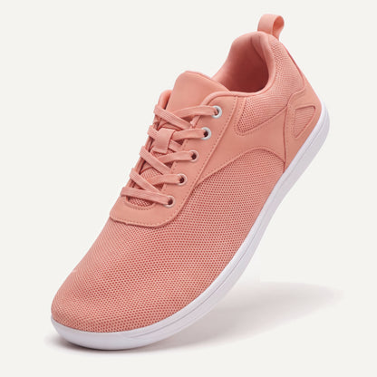 Ogni Vie in Pink, standing on the toe, top view of the laces