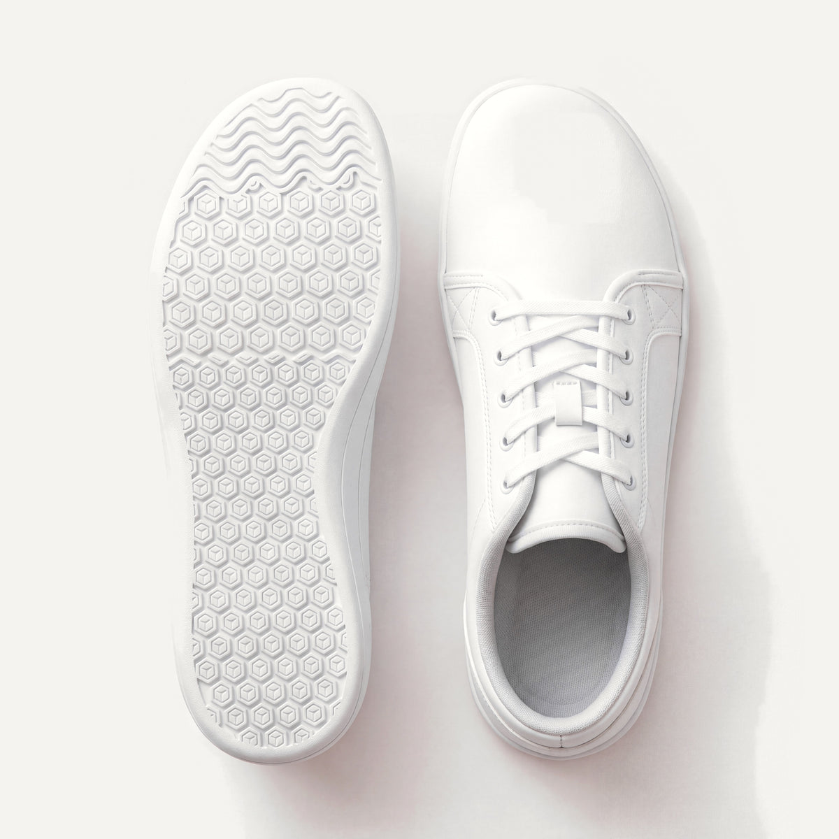 Pelle Vie in White, sole and top view